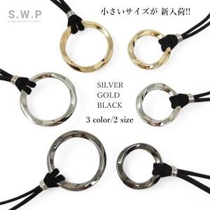 ツイスト リングネックレス ロング メンズ レ...の詳細画像2
