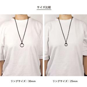 ツイスト リングネックレス ロング メンズ レ...の詳細画像5