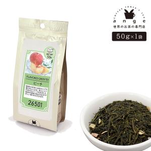 フレーバー緑茶 ピーチ 50g お茶 茶葉｜ange-yokohama