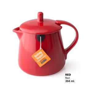 FOR LIFE ティーバッグティーポット Red 354ml Teabag Teapot 最適の品質と機能 硬質陶器 茶器 紅茶 お茶 ハーブ｜ange-yokohama