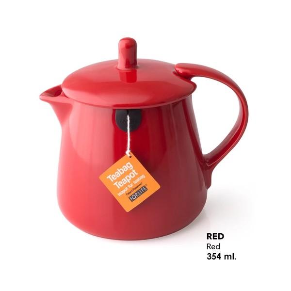 FOR LIFE ティーバッグティーポット Red 354ml Teabag Teapot 最適の品...