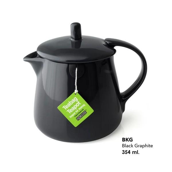 FOR LIFE ティーバッグティーポット Black 354ml Teabag Teapot 最適...