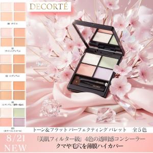 8.21発売 コスメデコルテ トーン＆フラット パーフェクティング パレット 美肌補整透明感コンシーラー 赤み クマ シミ 色ムラ毛穴凹凸を完璧にカバー ハイライト