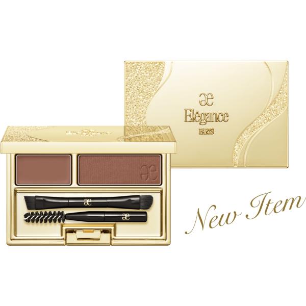国内正規品 Elegance エレガンス アイブロウ デュオ パレット 全3種 2つのベースで、ふん...