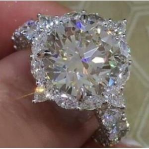 指輪 レディース キュービックジルコニア リング 円形 エタニティー CZダイヤモンド 結婚式 プラチナ 女性 送料無料