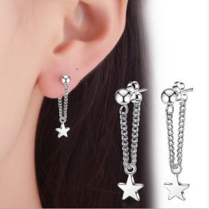 ピアス 星 スター ロック サージカルステンレス フックピアス 送料無料
