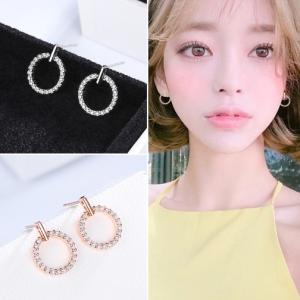ピアス アレルギー対応 18金 レディース 18k つけっぱなし 金属アレルギー対応 小さい シルバー925 サークル