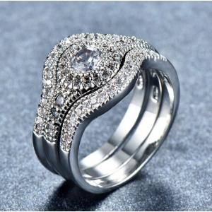 3本組 指輪 リング レディース スワロフスキ...の詳細画像1