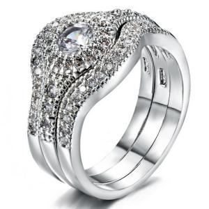 3本組 指輪 リング レディース スワロフスキ...の詳細画像2