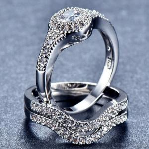 3本組 指輪 リング レディース スワロフスキ...の詳細画像3