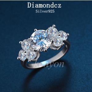 指輪 リング レディース シルバー925 クローバー 四つ葉 CZ