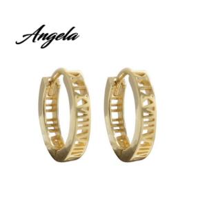 ピアス アレルギー対応 フープピアス 18金 レディース 18k つけっぱなし 金属アレルギー対応 小さい シルバー925 ローマ数字