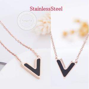 V字 ネックレス レディース 男女兼用 メンズ 人気 シルバー No.847