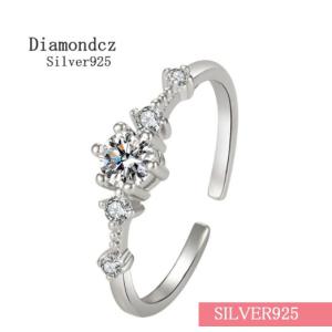 指輪 リング レディース シルバー925 クローバー 四つ葉 CZ