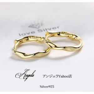 フープピアス アレルギー対応 ピアス 18金 レディース 18k つけっぱなし 金属アレルギー対応 小さい シルバー925 ひねり 中折れ
