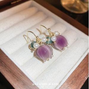 ピアス レディース 花 フラワーピアス パール...の詳細画像1