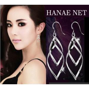 ピアス レディース ダブルリーフ SILVER ...の商品画像