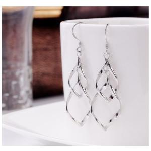 ピアス レディース ダブルリーフ SILVER...の詳細画像1