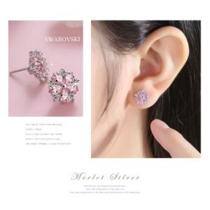 ピアス レディース ピンク さくら色 花 アレ...の詳細画像4