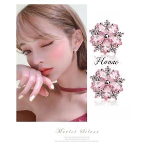 ピアス レディース ピンク さくら色 花 アレ...の詳細画像5