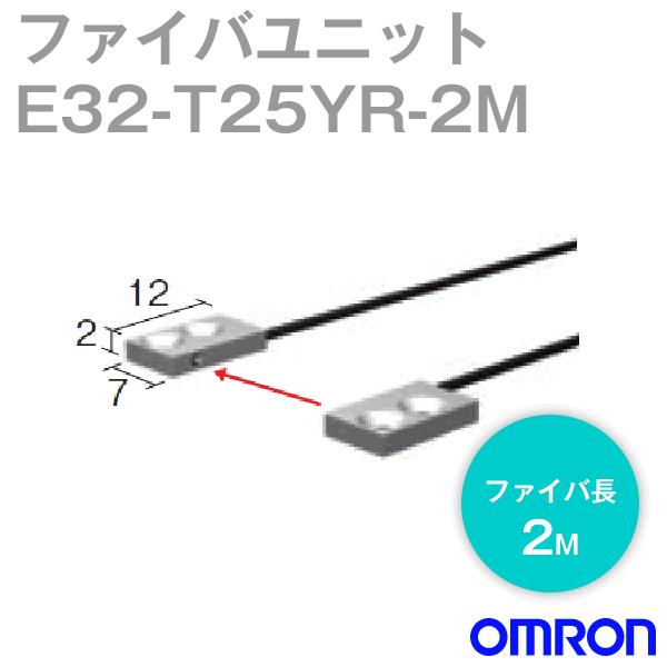 取寄 オムロン(OMRON) E32-T25YR 2M サイドビュー検出 ファイバユニットE32(フ...