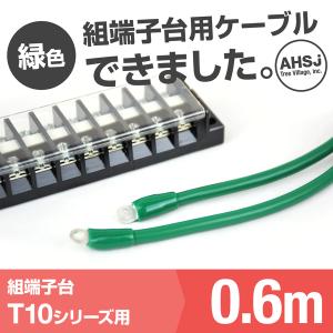 T10用 緑色 0.6m 端子台接続ケーブル (KIV 5.5sq 丸型圧着端子 5.5−S4) TV｜angelhamshopjapan