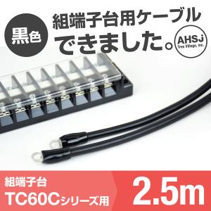 TC60C用 黒色 2.5m 端子台接続ケーブル (KIV 14sq 丸型圧着端子 R14-5) TV｜angelhamshopjapan