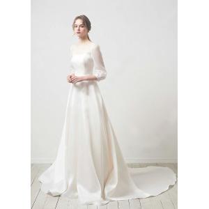 ドレス ウェディングドレス 花嫁ドレス 長袖 袖あり