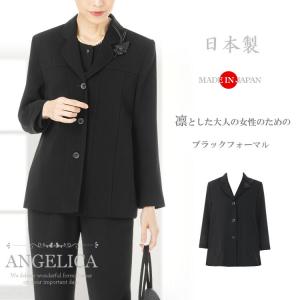 日本製 大人の女性のための 夏用 ブラックフォーマル ブラウス 単品