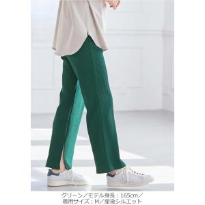 マタニティパンツ 夏 ズボン 服 リブ フレア...の詳細画像2