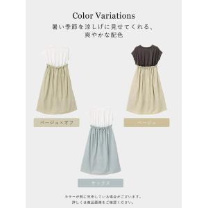 マタニティ ワンピース 半袖 授乳服 ドッキン...の詳細画像2