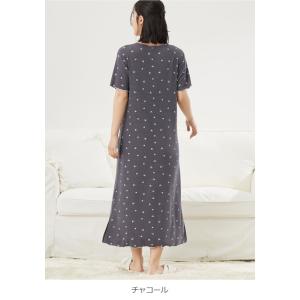 マタニティ パジャマ 前開き 半袖 ワンピース...の詳細画像5