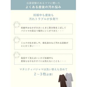 マタニティ パジャマ ワンピース 長袖 授乳パ...の詳細画像3
