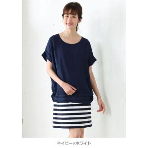 マタニティ ワンピース 授乳口付 シフォン&カ...の詳細画像3