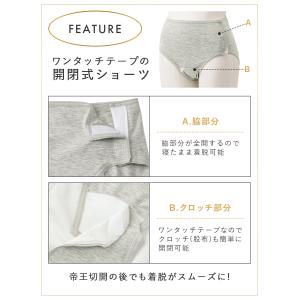帝王切開 2枚組 全開 産褥ショーツ 出産準備...の詳細画像3
