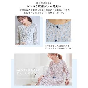 マタニティ パジャマ 長袖 授乳服 ワンピース...の詳細画像2