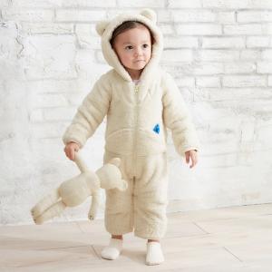 ベビー服 BIT’Z くまさんボアオール ベビー 赤ちゃん ウェア ウエア ロンパース カバーオール