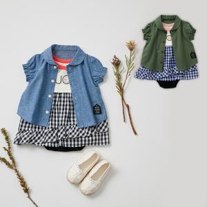 ベビー 服 Ampersand 重ね着風スカートロンパース ベビー用品 赤ちゃん ベビー服 女の子 おんなのこ ウェア ウエア｜angeliebe