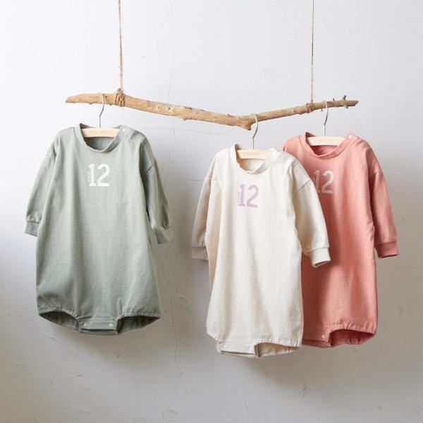 SALE ベビー服  MAKE YOUR DAY ナンバー12プリント ロンパース 赤ちゃん ベビー...