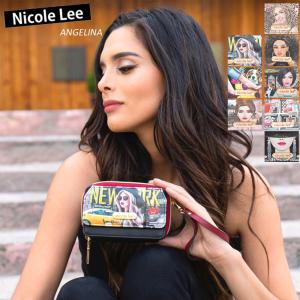 数量限定！NICOLE LEE ニコールリー PRT6812 レディース ガールプリント ミニバッグ ミニ財布 ポーチ ショルダー ハンドストラップ RFIDサステナブル