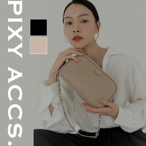 保証付 返品OK  日本正規代理店  2024 PIXY ACCS. ピクシーアックス  PX230014 レディース ダイヤモンドキルティング チェーンショルダーバッグ ナナメ掛け｜angelina