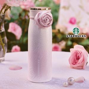 2026新ブランド！保証付 返品OK 海外限定 STARBUCKS スターバックス ローズ飾り付 ステンレスタンブラー 400ml Rose Garden ローズ　バラ　ガーデン ピンク