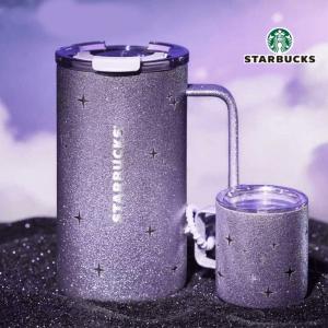 2026新ブランド！保証付 返品OK 海外限定 STARBUCKS スターバックス Purple Galaxy ミニカップ付 ステンレスカップ 660ml 紫色の銀河 キラキラ ラメ