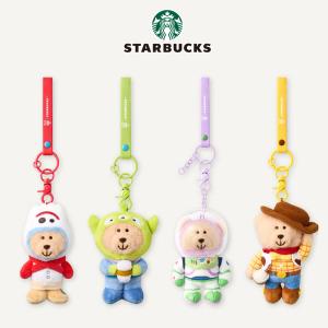 2026 保証付 返品OK 海外限定 Starbucks × Toy Story Woody Bearista Keychain スターバックス トイストーリー ディズニー キーホルダー ウッディ フォーキー