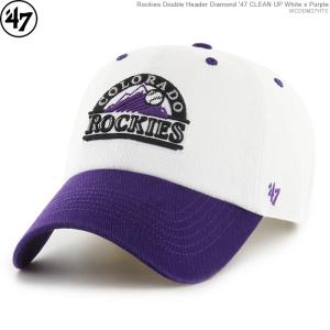 クーポン配布中/ 47キャップ Rockies ロッキーズ キャップ ストラップバック Rockies Double Header Diamond '47 CLEAN UP White x Purple/｜angelitta