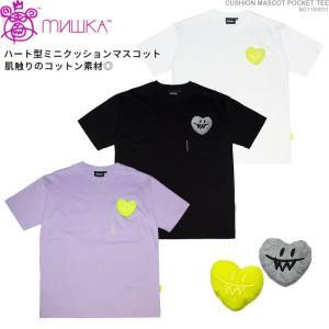 クーポン配布/ MISHKA 半袖Tシャツ ミシカ Tシャツ CUSHION MASCOT POCKET TEE ストリート｜angelitta