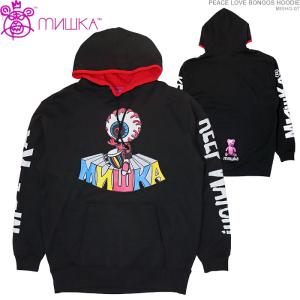 送料無料クーポン配布中/ MISHKA ミシカ パーカー mishka プルオーバー PEACE LOVE BONGOS HOODIE/｜angelitta