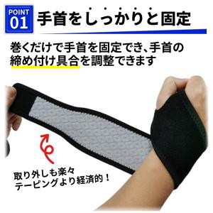 手首サポーター 2枚入り おしゃれ 腱鞘炎 手...の詳細画像2
