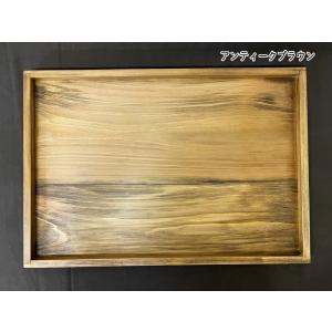 トレイ スクエア型 アンティークブラウン 45...の詳細画像2