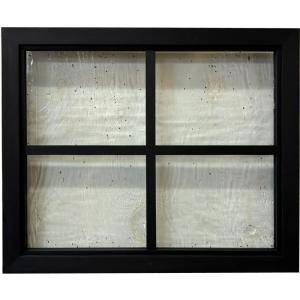 カフェ窓 透明ガラス 両面桟入り 52x72cm・厚み3.5cm アンティーク